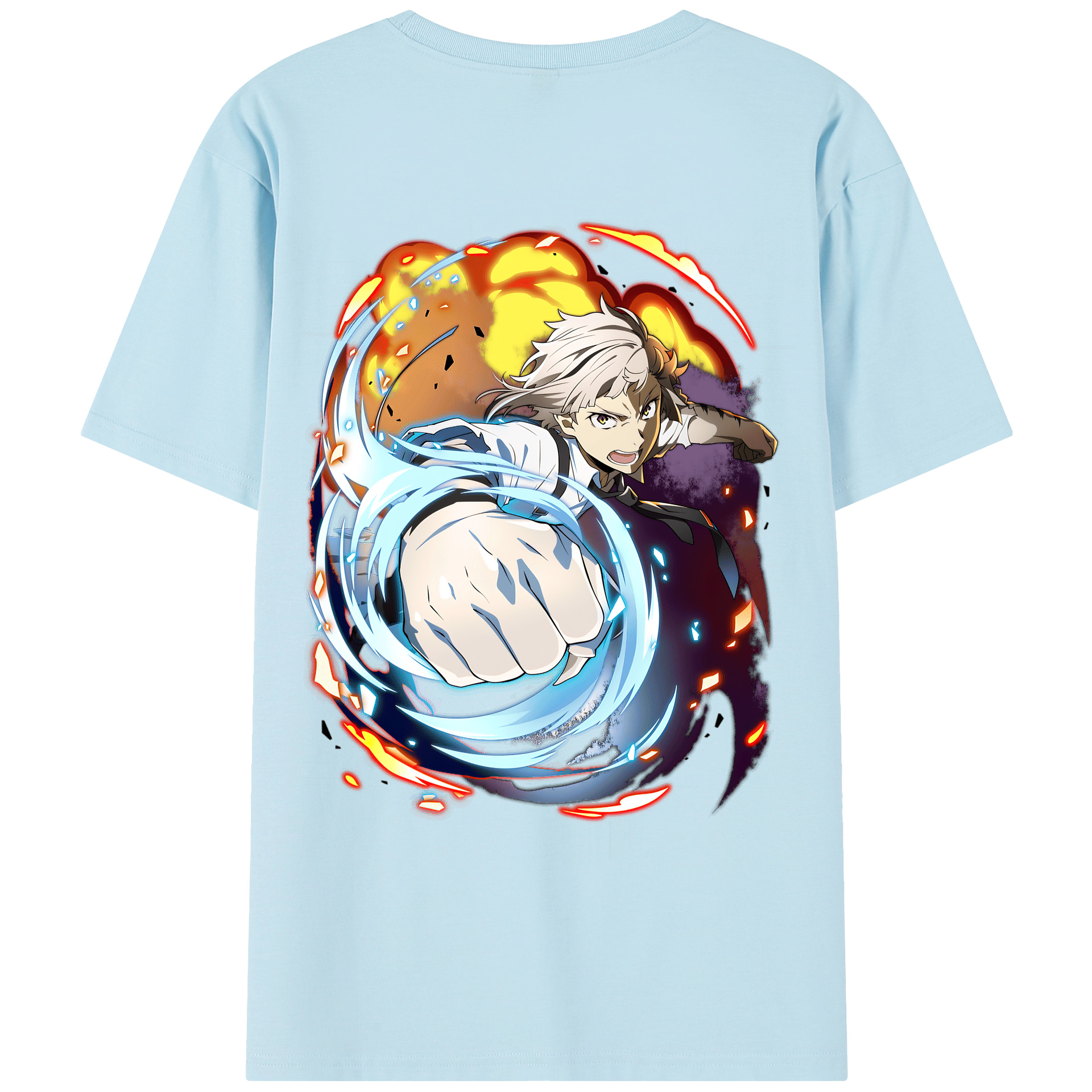 （画像用） 文豪ストレイドッグス Bungo Stray Dogs 綿100％半袖Tシャツ（背面プリント）